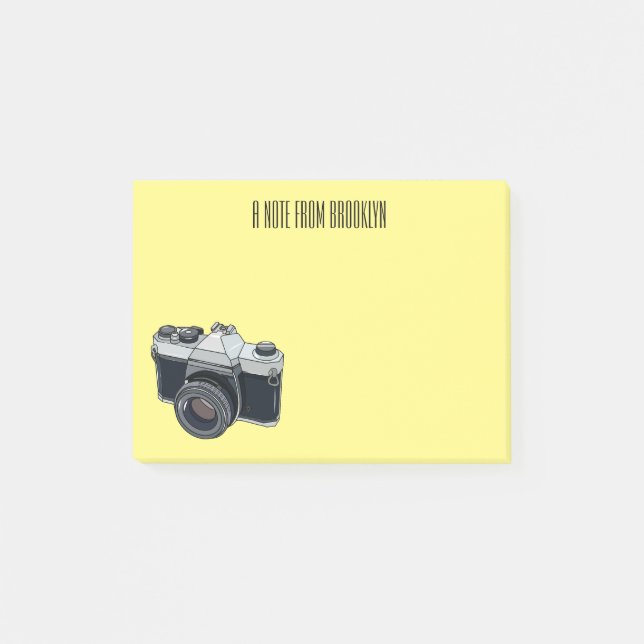 Film camera cartoon illustration post-it notes (Front)