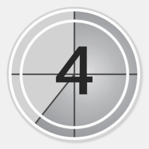 Film Countdown Classic Round Sticker
