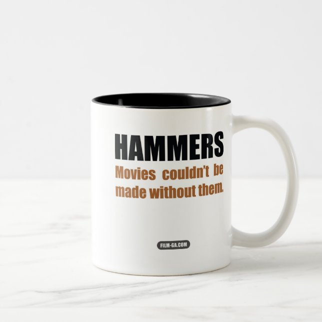 Film Crew : "Hammers" Two-Tone Coffee Mug (Right)