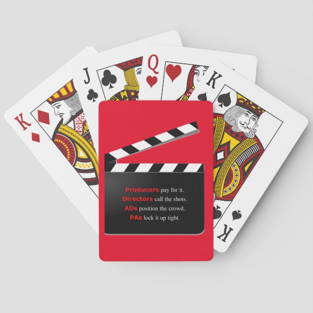 Film Crew stack the deck for new movies  Playing C Playing Cards (Back)