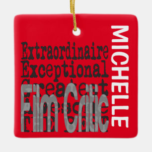 Film Critic Extraordinaire CUSTOM Ceramic Ornament