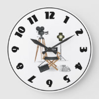 Film Director Chair and Vintage Movie Camera Set