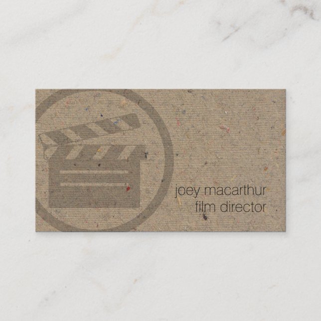 Film Director Clapperboard Icon Film Photography Business Card (Front)