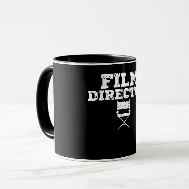 Film Director Movie Crew Chair Apparel Birthday Mug (Front Left)