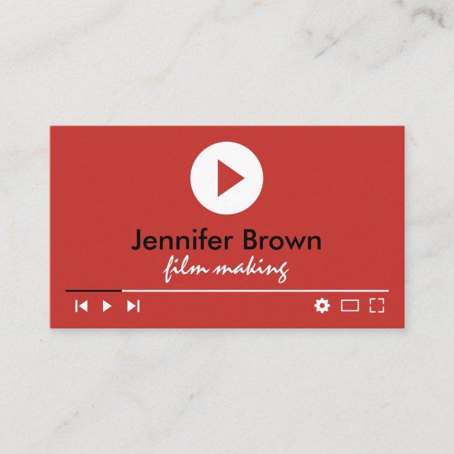 Film Editor Youtuber Video Director Production Business Card (Front)