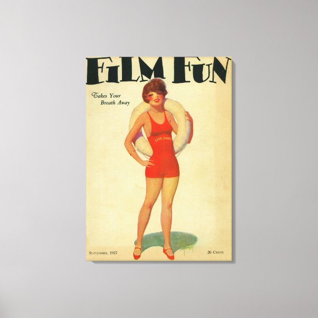Film Fun Magazine Cover 2 Canvas Print (Front)
