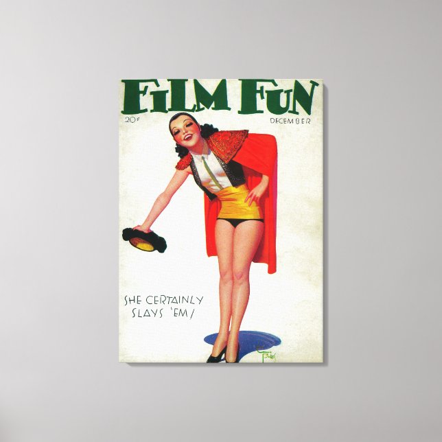 Film Fun Magazine Cover 8 Canvas Print (Front)