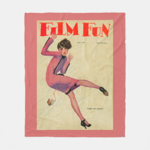 Film Fun Magazine Cover Fleece Blanket