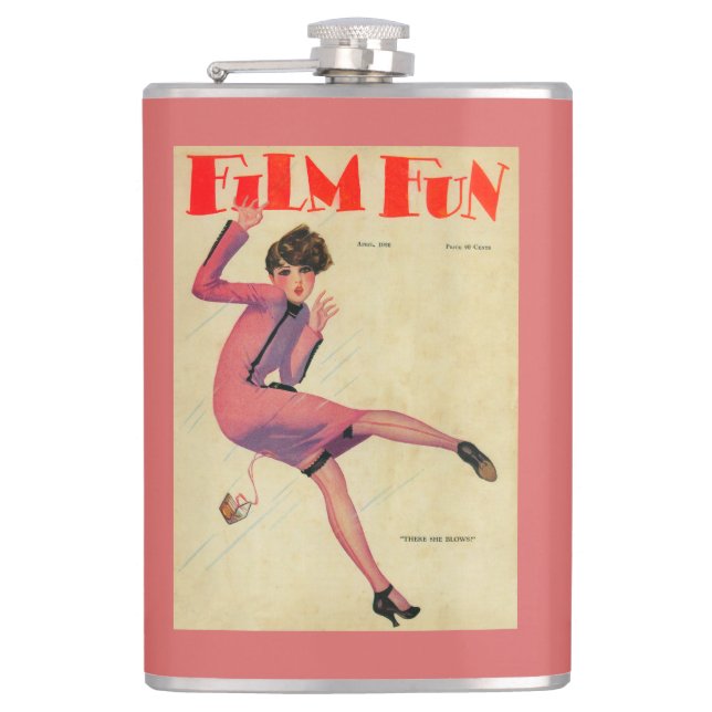 Film Fun Magazine Cover Hip Flask (Front)