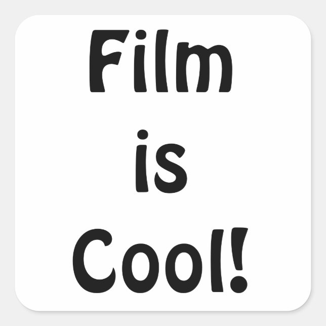 Film is Cool! Square Square Sticker (Front)