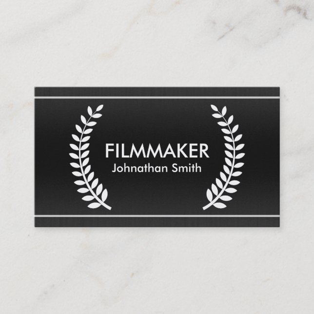 Film Laurels Classy Business Cards for Filmmakers (Front)