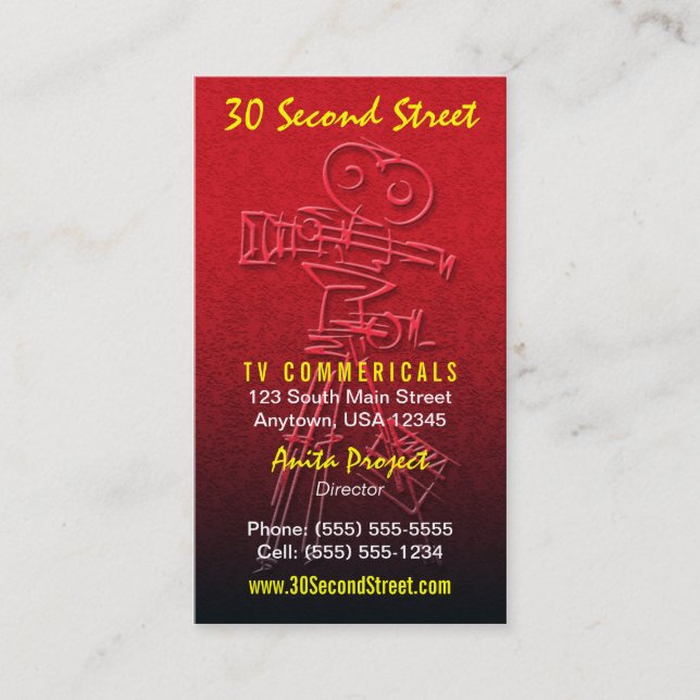 Film Maker / Videographer Business Card (Front)