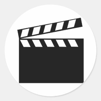 Film Movie Clapper Classic Round Sticker