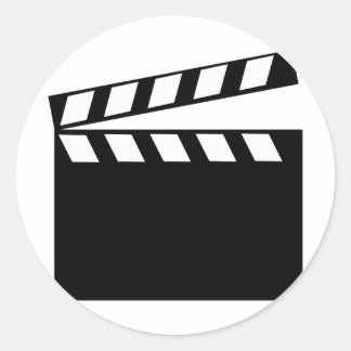 Film Movie Clapper Classic Round Sticker