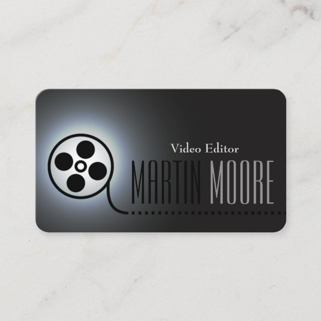 Film movie tape video services business card (Front)