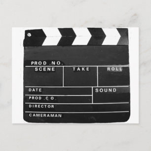 Film Movie Video production Clapper board Postcard