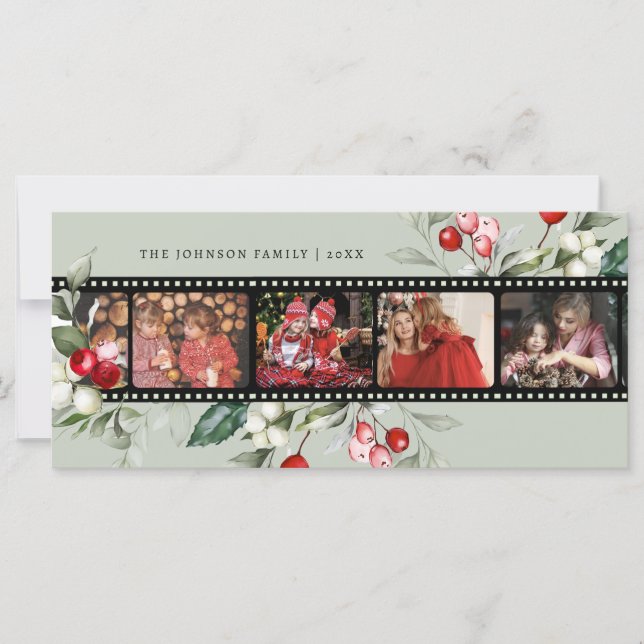 Film Negative Christmas Photo Card (Front)