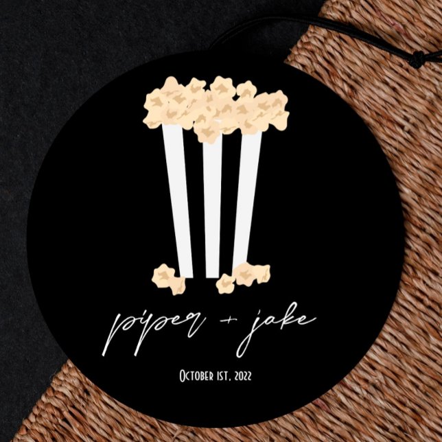 Film Noir Bridal Shower | Black Favor Sticker (Creator Uploaded)