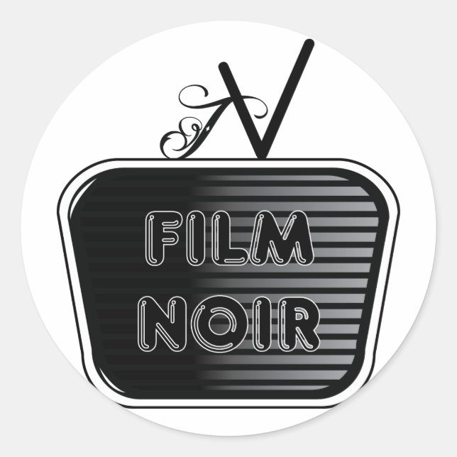 Film Noir Classic Round Sticker (Front)
