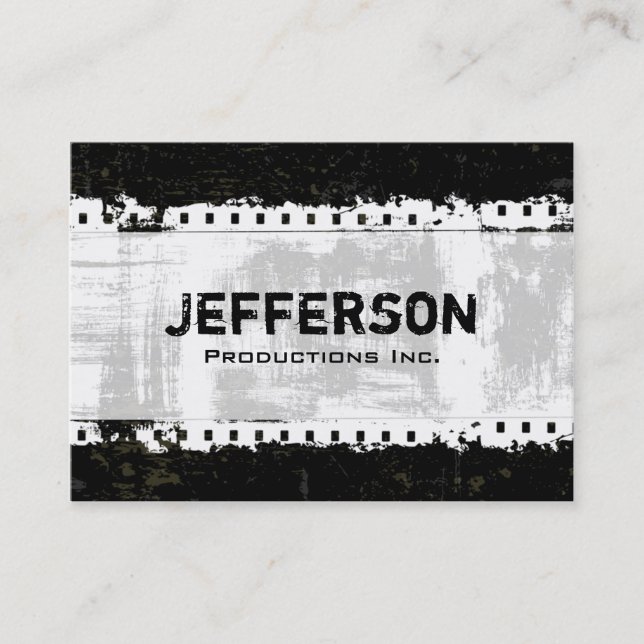 Film Noir Grunge Style Large Company Business Card (Front)