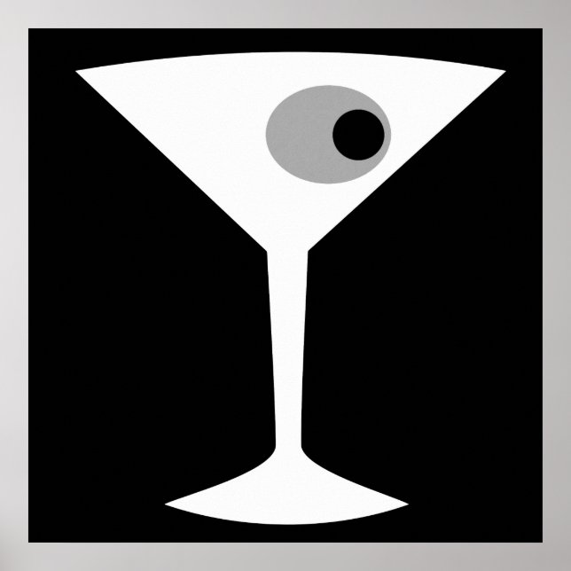 Film Noir Martini Glass Poster (Front)