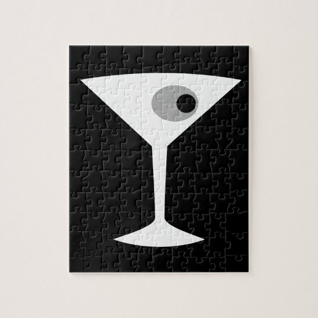 Film Noir Martini Glass Puzzle (Vertical)