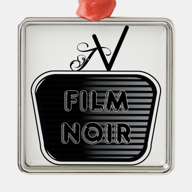 Film Noir Metal Tree Decoration (Front)