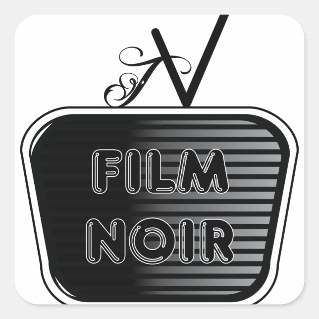 Film Noir Square Sticker (Front)