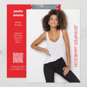 Film Photo Actor Model Promo Flip Card QR Code