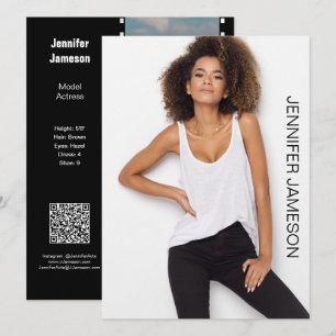Film Photo Actor Model Promo Flip Card   QR Code