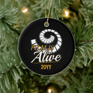 Film Photography - Film is Alive Photographer Ceramic Tree Decoration
