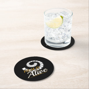 Film Photography - Film is Alive Photographer Round Paper Coaster