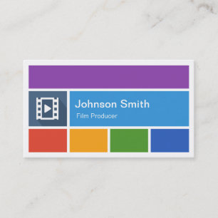 Film Producer - Creative Modern Metro Style Business Card