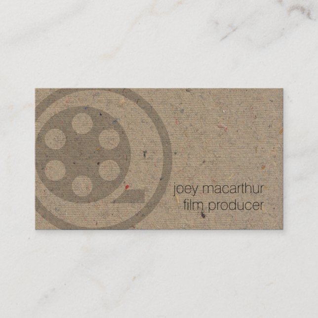Film Producer Film Reel Icon Photography Business Card (Front)