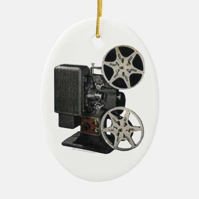 Film Projector 1947 Ceramic Tree Decoration (Front)