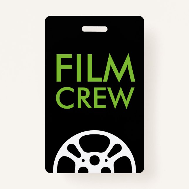 Film Reel Crew and Staff Lanyard ID Badge (Front)