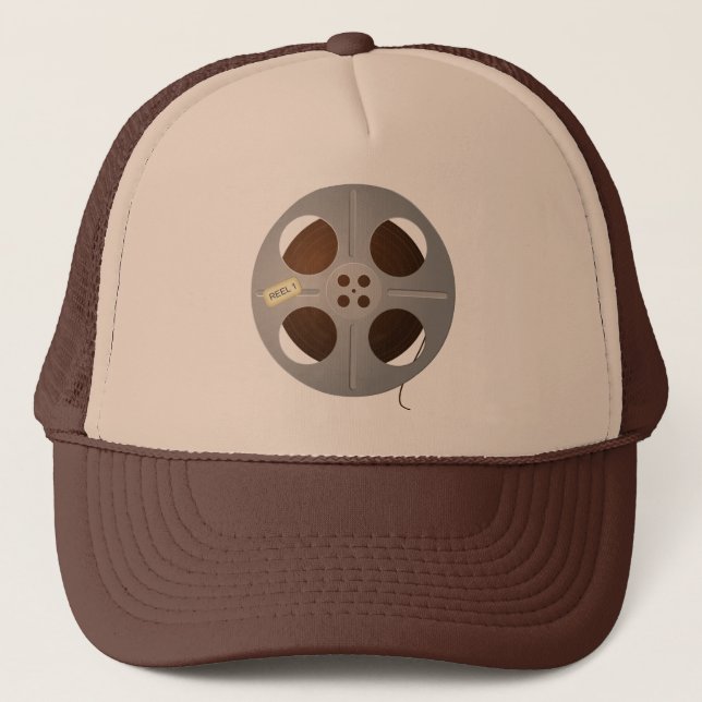 FILM REEL DESIGN FOR FILM BUFFS TRUCKER HAT (Front)