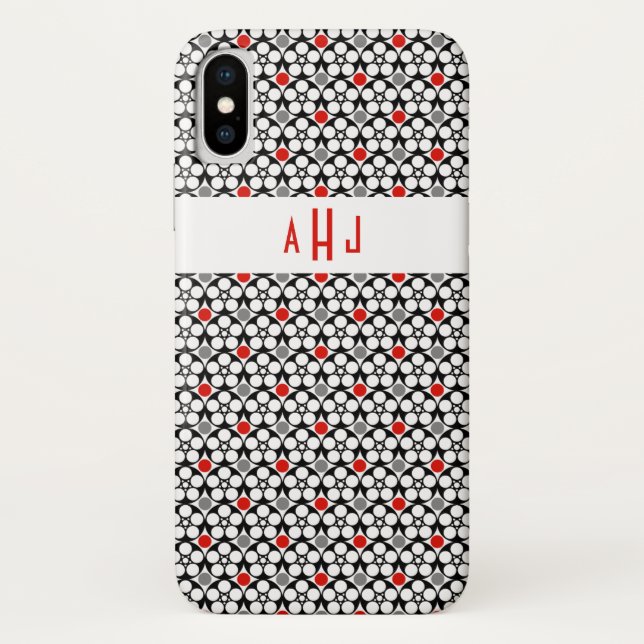 Film Reel Graphic Movie Pattern Black/Red/Grey Case-Mate iPhone Case (Back)