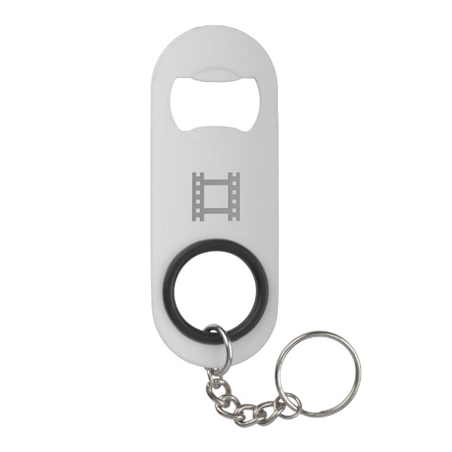 Film Reel Mini Bottle Opener With Keychain (Back)