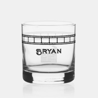 Film Reel Movie Director Cameraman Clapboard Whiskey Glass