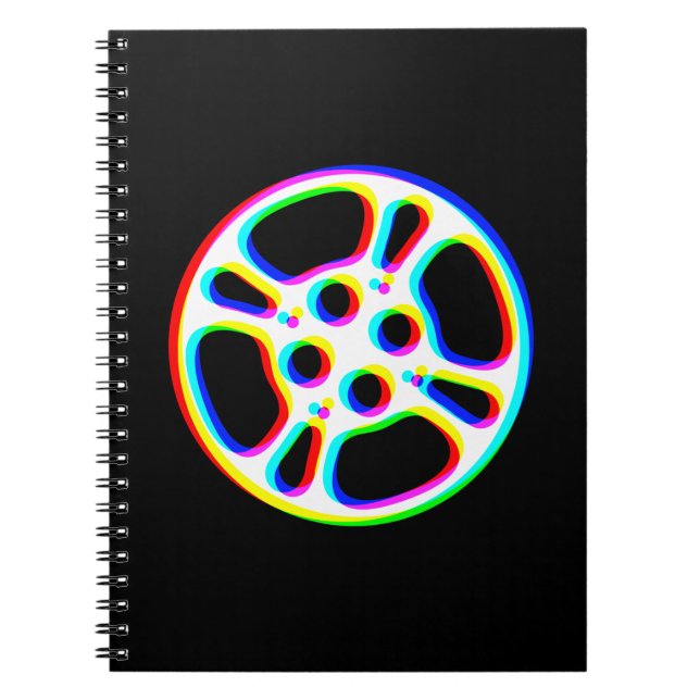 Film Reel / Movie Reel 3D Effect Notebook (Front)