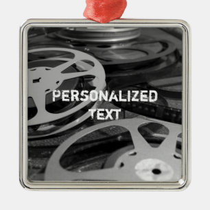 Film Reel / Movie Reel Custom Name Metal Tree Decoration