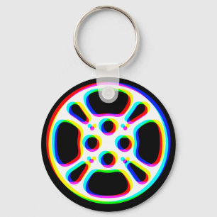 Film Reel / Movie Reel Keychain (Colour Fringe)