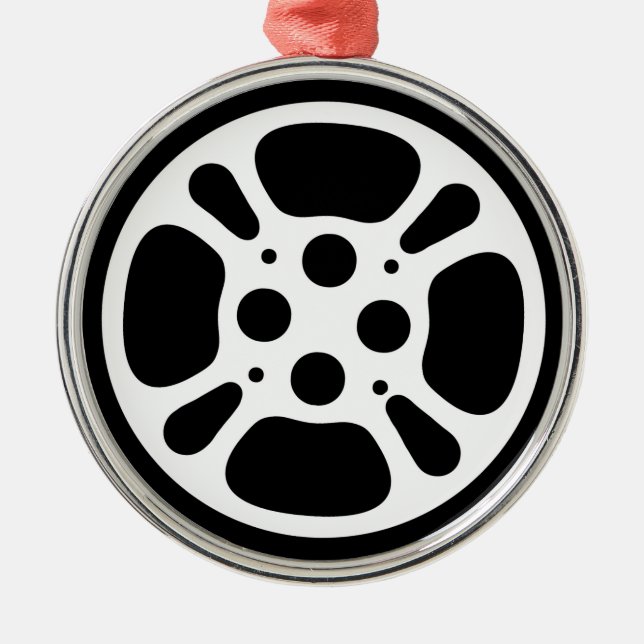 Film Reel / Movie Reel Metal Tree Decoration (Front)