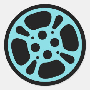 Film Reel / Movie Reel Sticker (Blue)