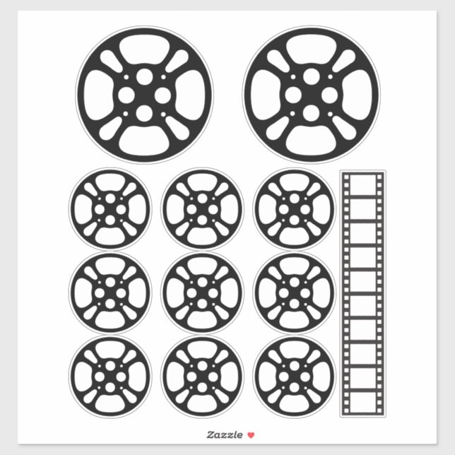 Film Reel / Movie Reel Temporary Tattoo (Sheet)