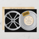 Film Reel Movie Theme Birthday Party Invitation<br><div class="desc">This is the perfect party invitation for all you film buffs. Personalise the film canister label with the milestone birthday, the name of the "star" guest of honour and the running time of the party. On the back, the invite is set up as a screenplay. Have fun inviting your guests...</div>