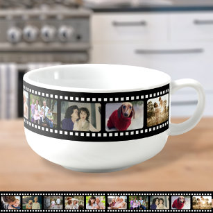 Film Strip 10 Photo Custom Soup Bowl Mug