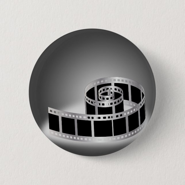 Film strip 6 cm round badge (Front)