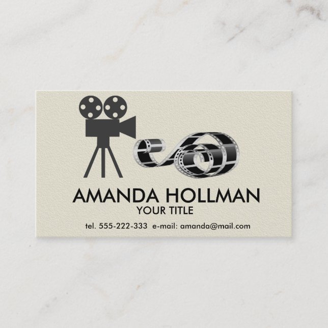 Film strip and film camera business card (Front)